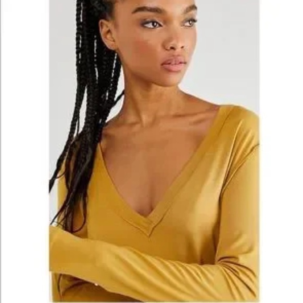 We The Free Moon Dance Long Sleeve in Gold Toasted Honey size large